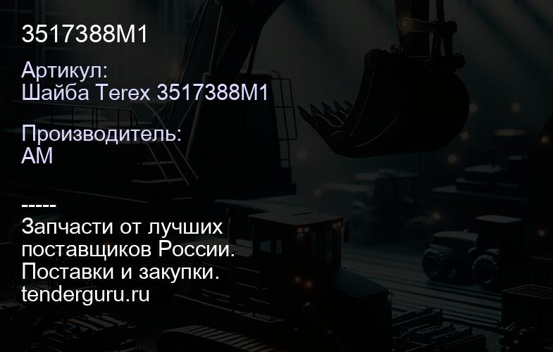 Шайба Тerex 3517388M1 3517388M1 | купить запчасти